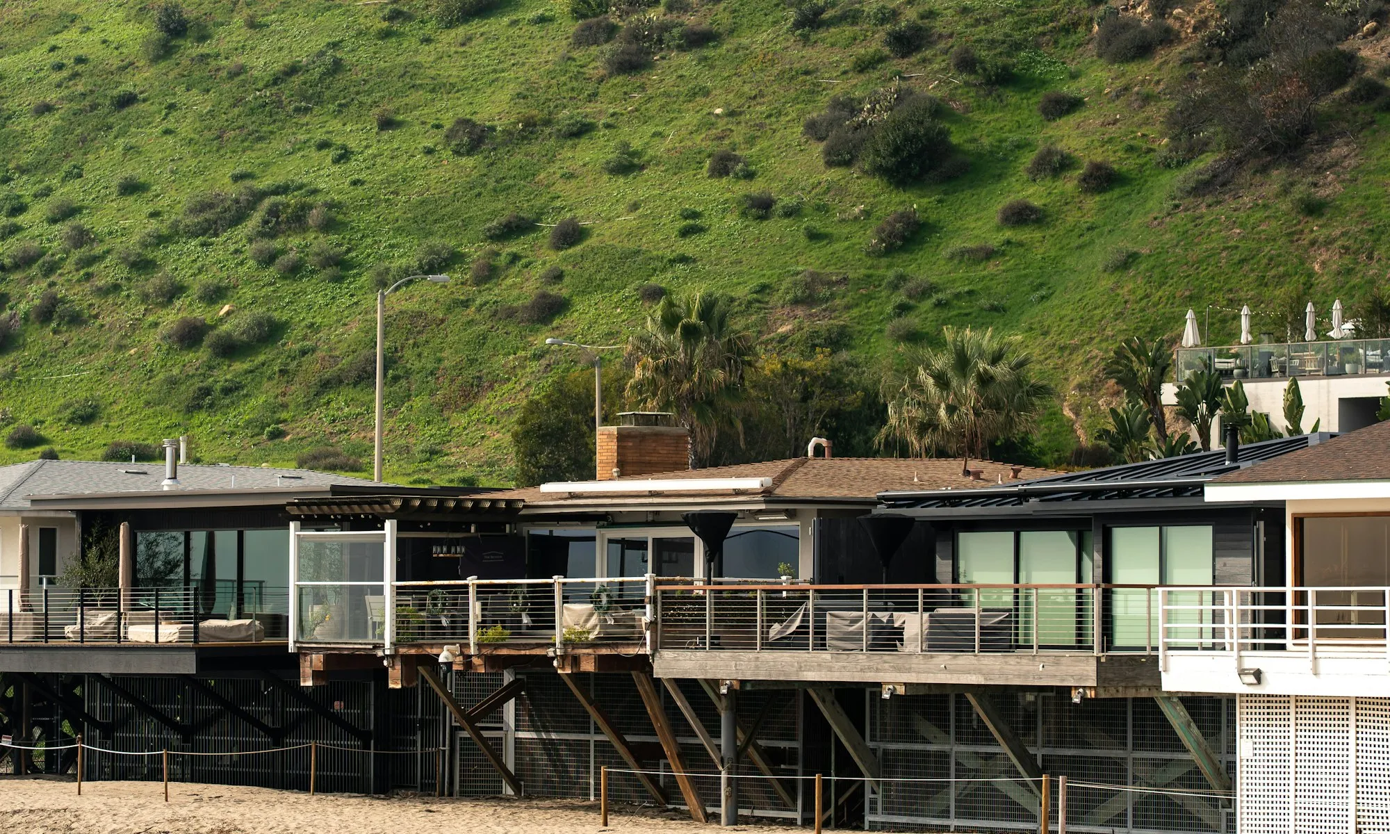 The house above the sand at Escondido Beach