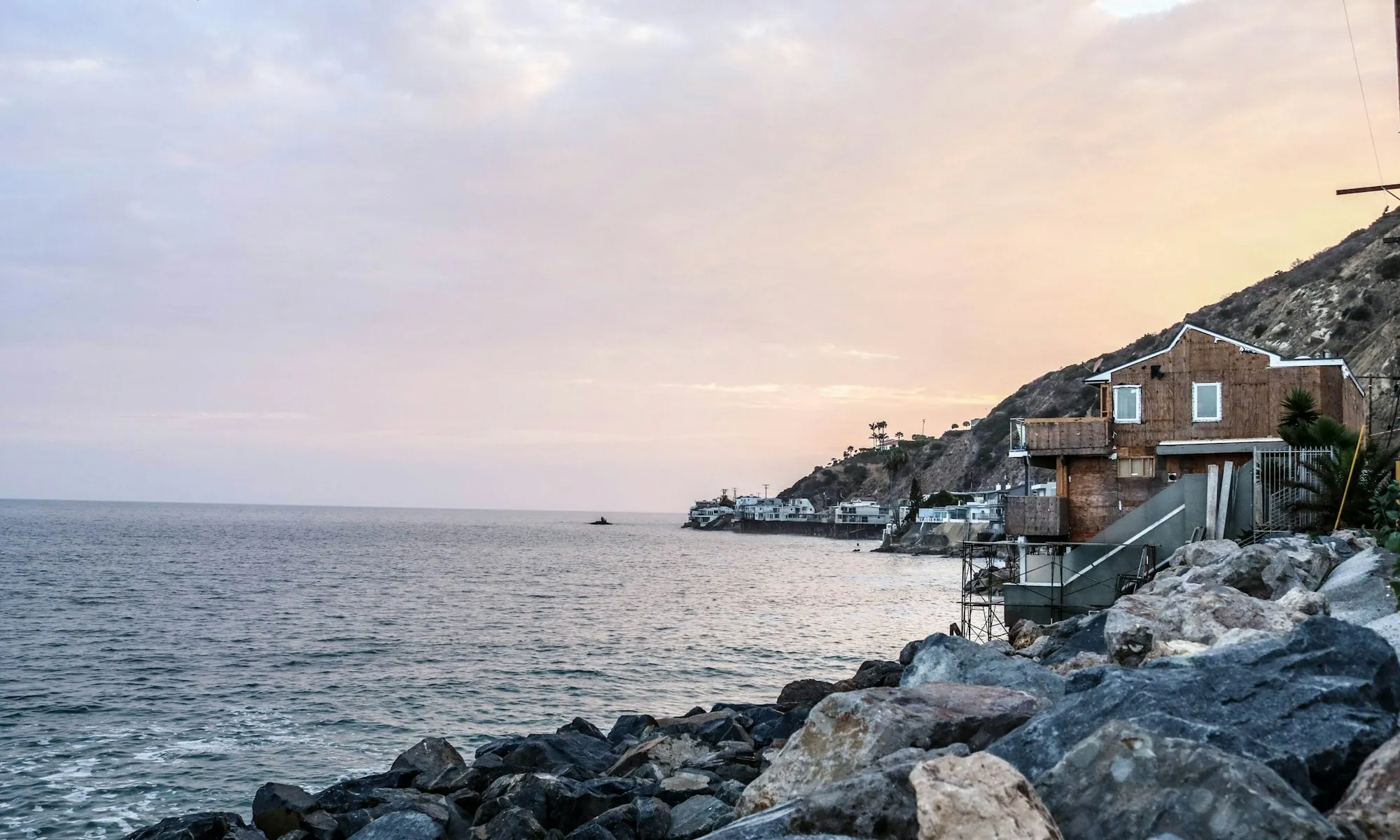 The house seen from the beach