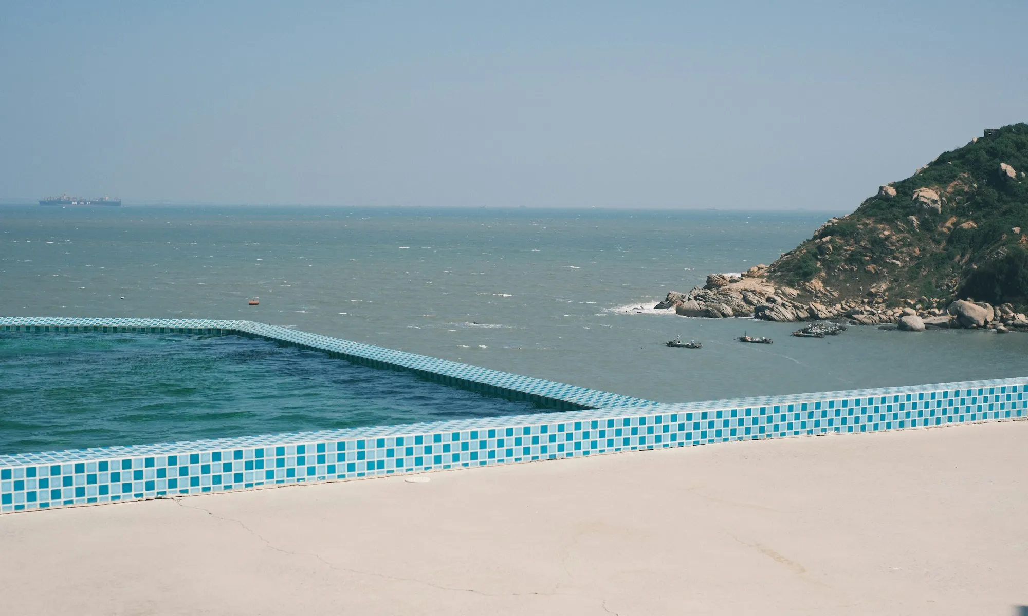 Infinity pool above the water