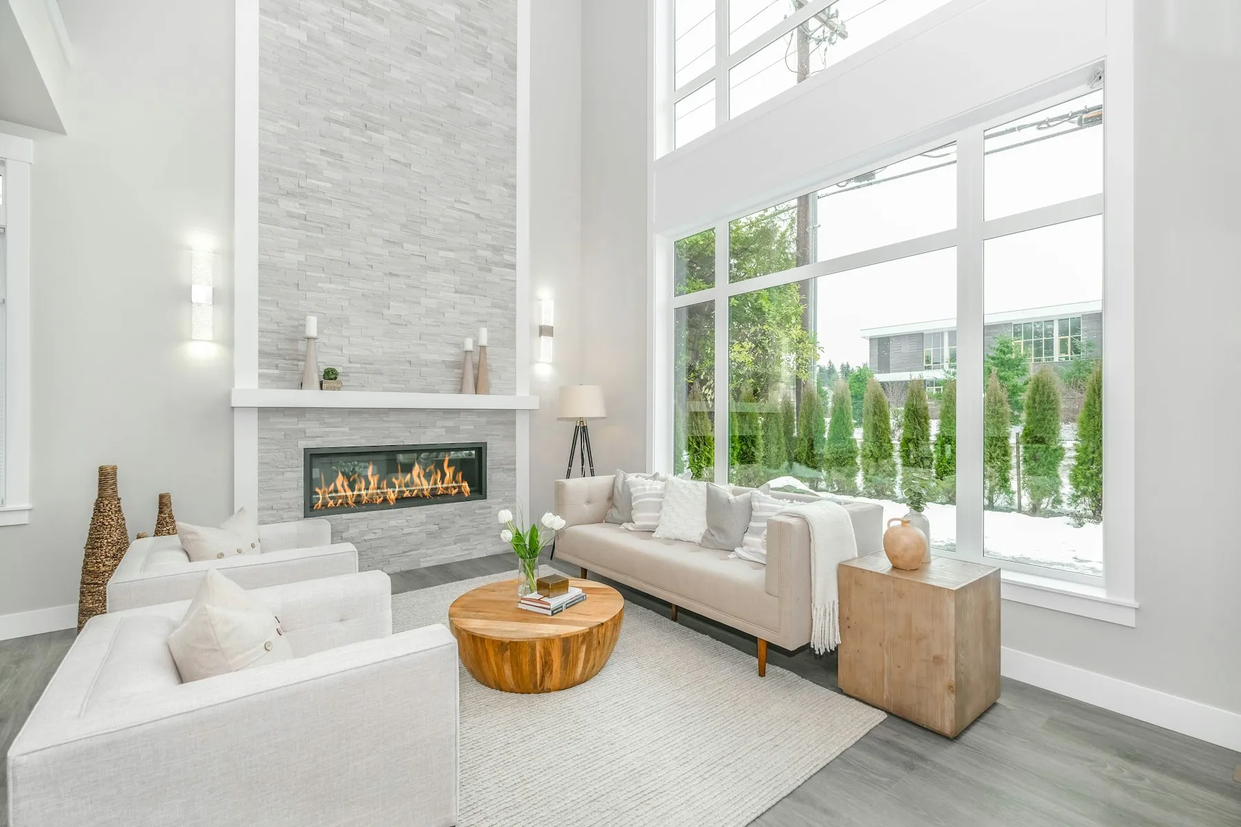 Double-height living room