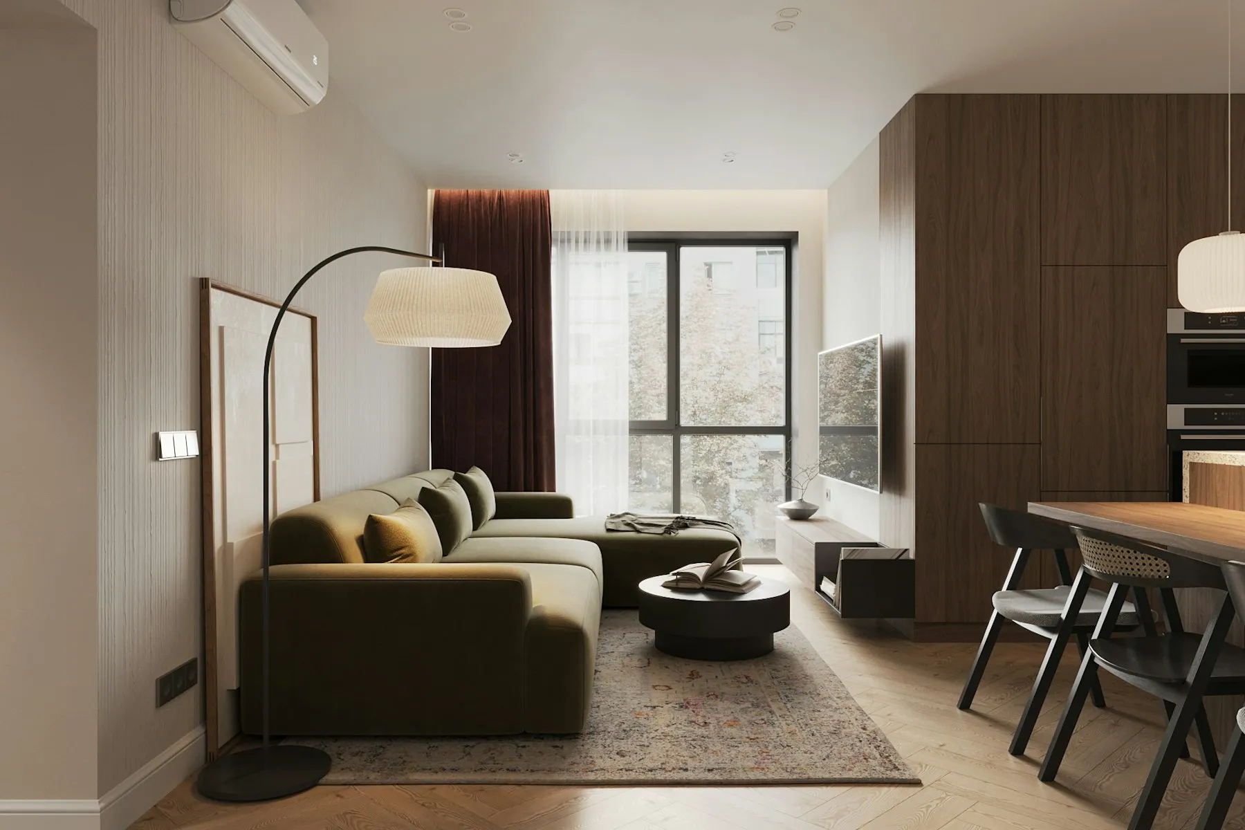 Living room facing the ocean